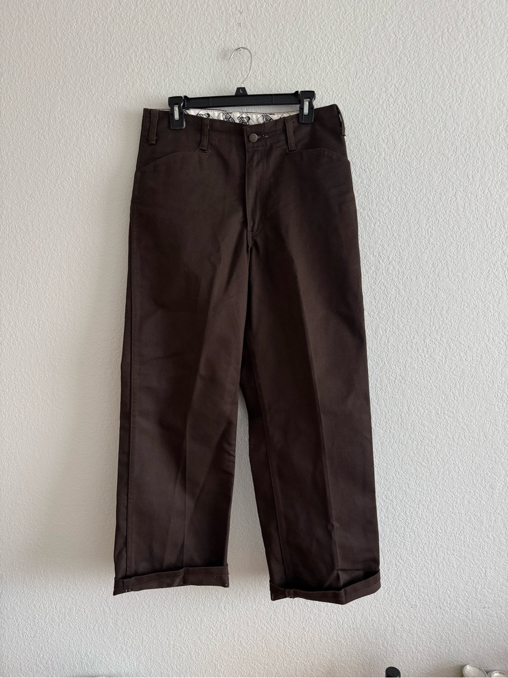 Ben Davis Men’s Brown Straight-Leg Work Pants Skater Streetwear 32x30